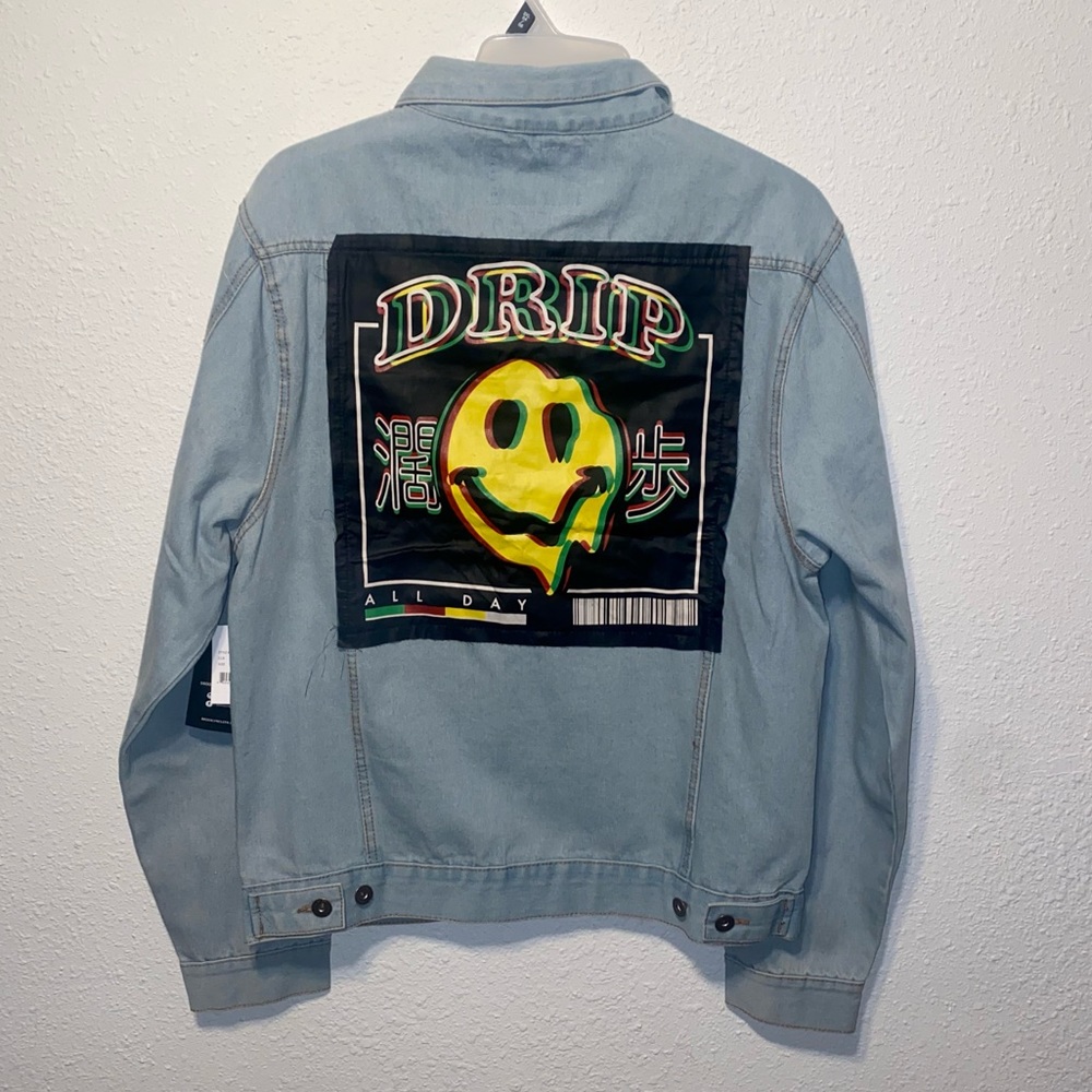 XL Drip Denim Jacket - Picture 2 of 5
